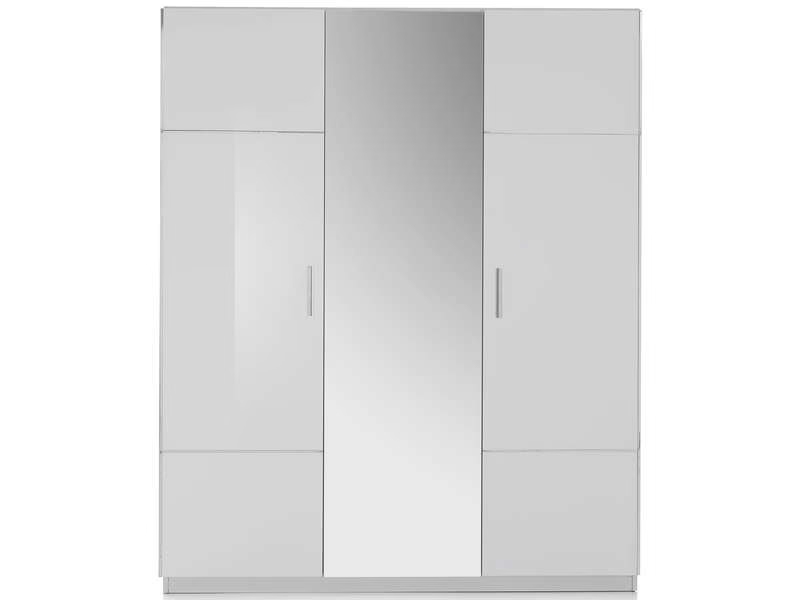 Armoire GLOSSY 3 portes coloris blanc - Conforama