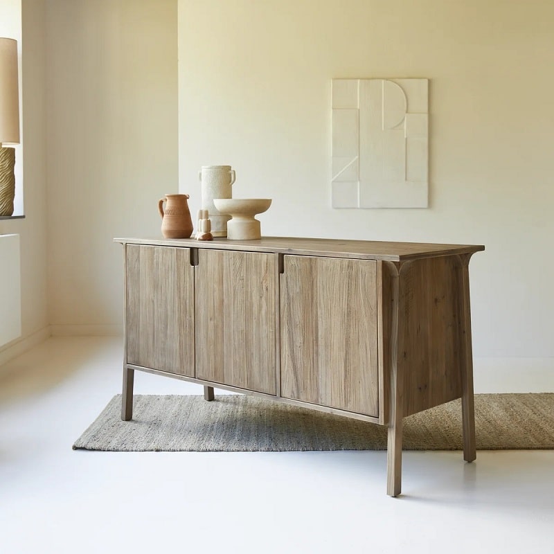 Buffet HAZEL en pin et orme massifs recyclés 155 cm