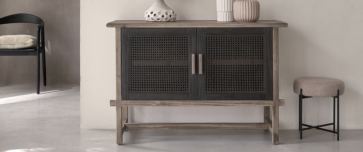 Buffet JUNKO 120 cm en pin massif recyclé - Buffet Bois Dessus Bois Dessous 