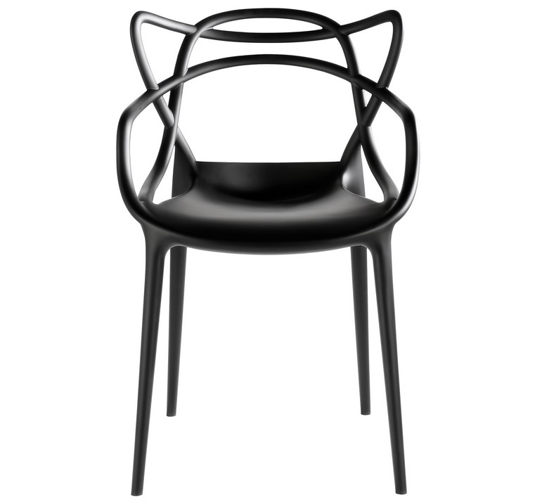 Chaise empilable MASTERS Kartell plastique noir - Philippe Starck 2010