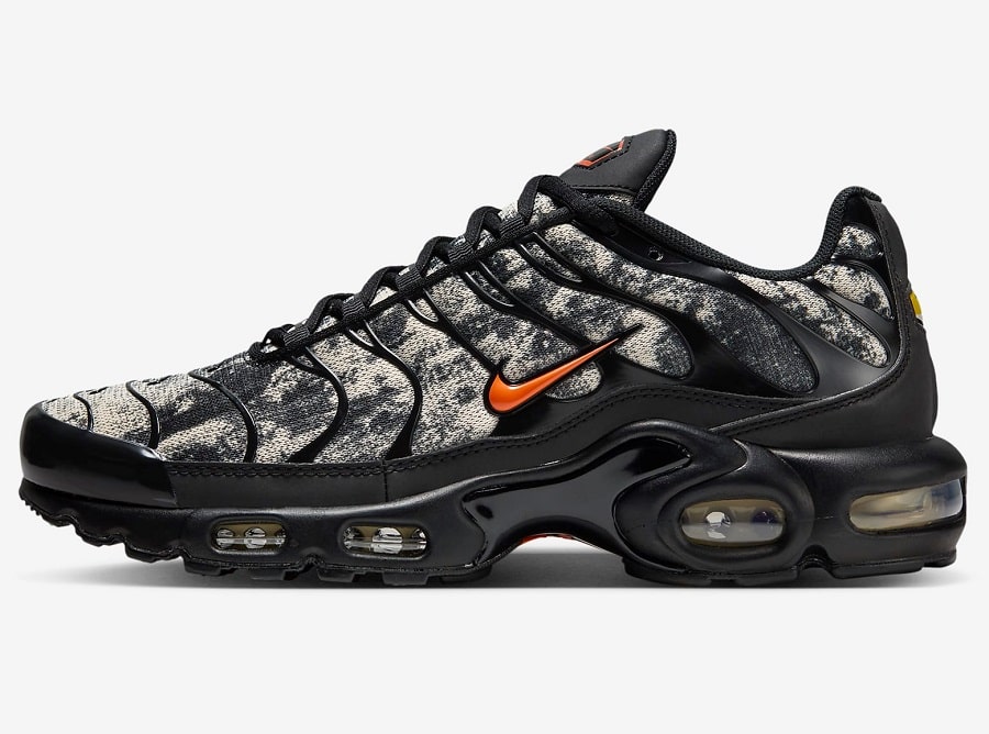 Nike Air Max Plus Baskets Basses Noir/Dérive de sable/Orange sécurité