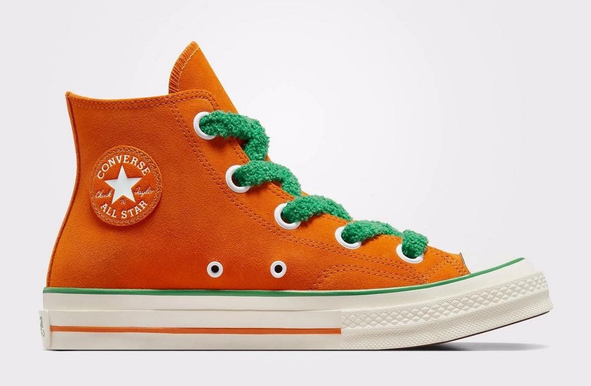 Converse x Wonka Chuck 70 Oompa Loompa Baskets Montantes Orange/Vert/Écru - Baskets Femme Converse