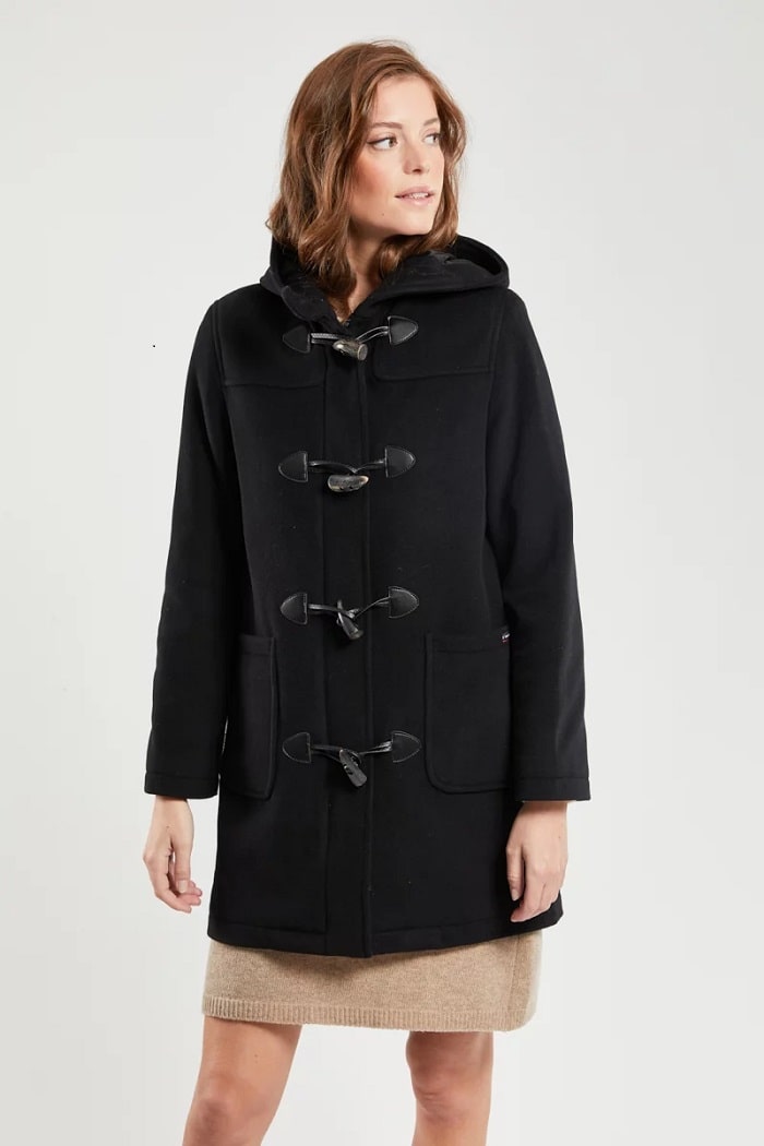 Duffle-coat drap Armor Lux en laine Noir