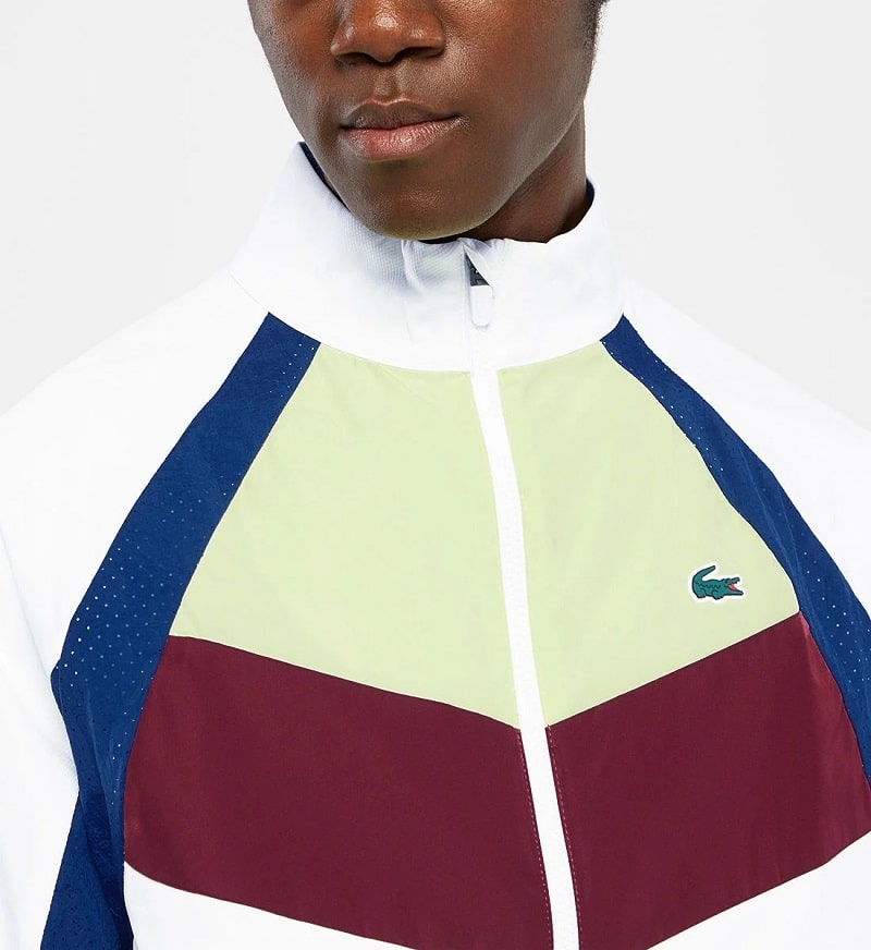 Ensemble survêtement Homme Lacoste Tennis x Daniil Medvedev Blanc/Jaune Fluo/Bordeaux/Bleu Marine