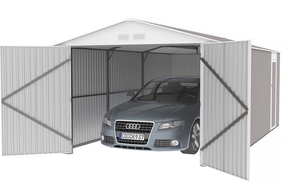 Garage métal NEVADA 18.56 m² avec porte battante