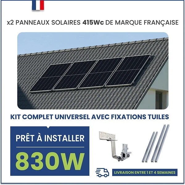 Kit Panneau Solaire DUALSUN Autoconsommation Français 820W + Micro onduleur APS