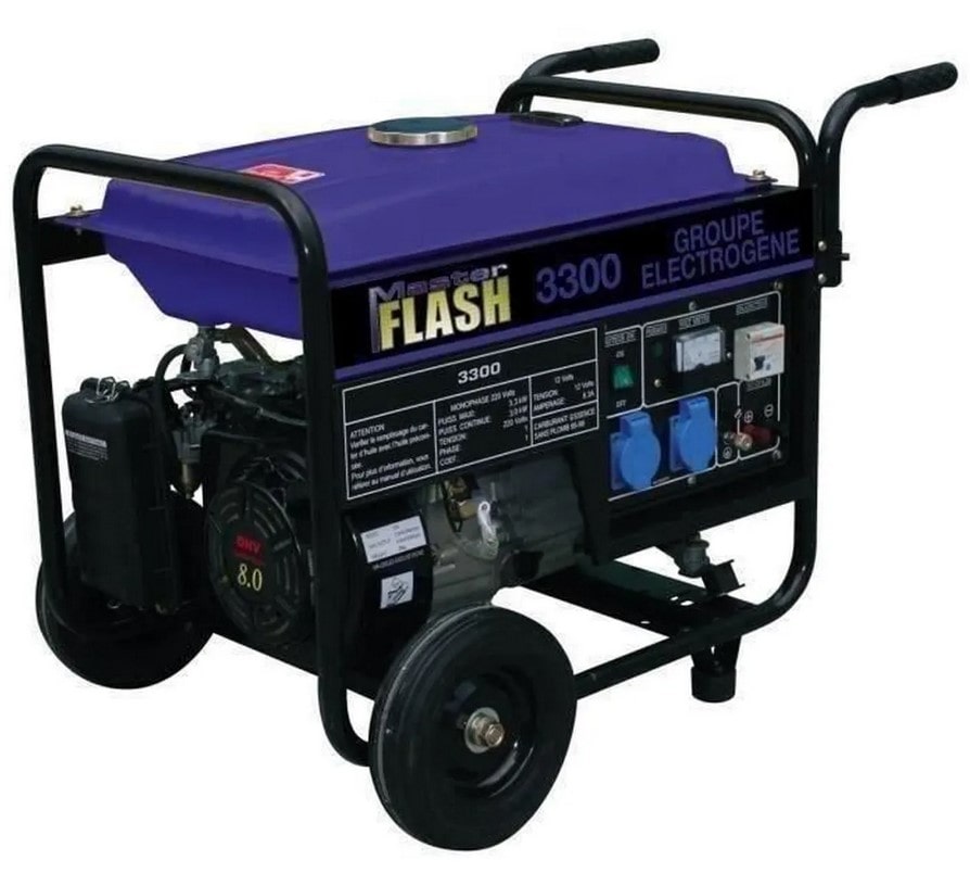 MASTER FLASH Groupe électrogène MF3300 à essence 3300W avec kit chariot 