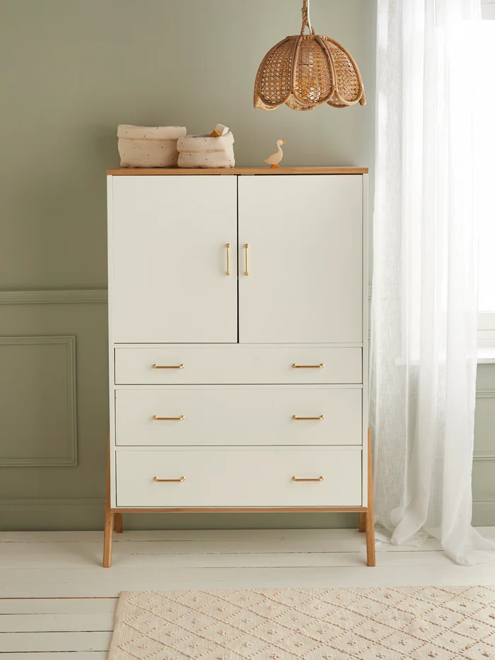 Armoire Céleste Blanc Moyen bicolore - Cyrillus