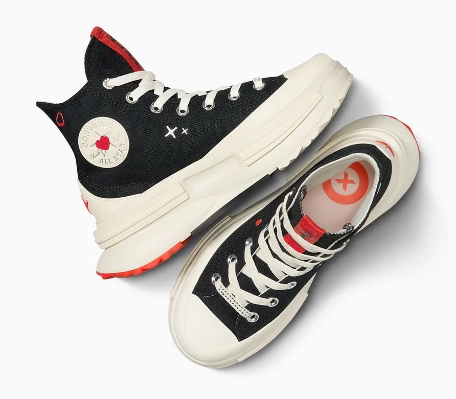 Converse Run Star Legacy CX Platform Y2K Heart Unisexe Baskets Montantes Noir/Écru/Hallucination