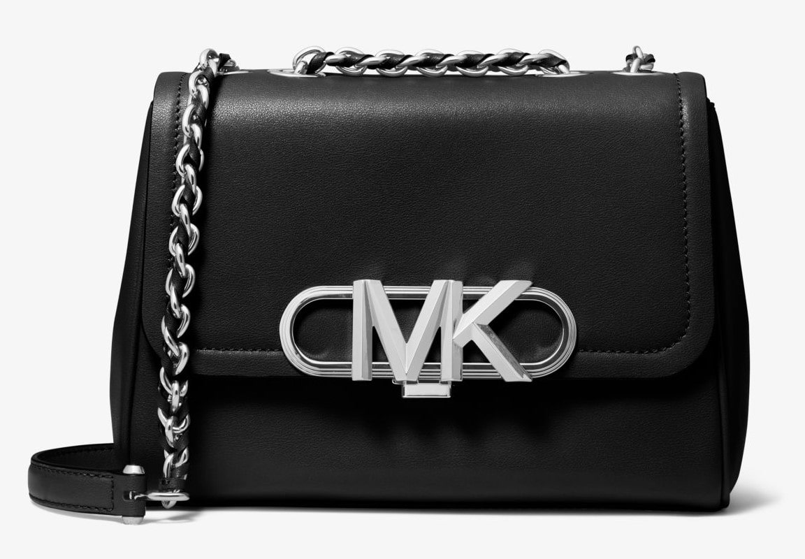 MICHAEL Michael Kors Sac porté épaule Parker de taille moyenne en cuir Noir