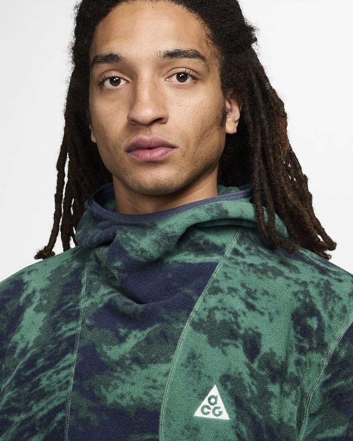 Nike ACG « Wolf Tree » Sweat à capuche à imprimé intégral Transpacifique/Bleu orage/Blanc sommet - Sweat Homme Nike