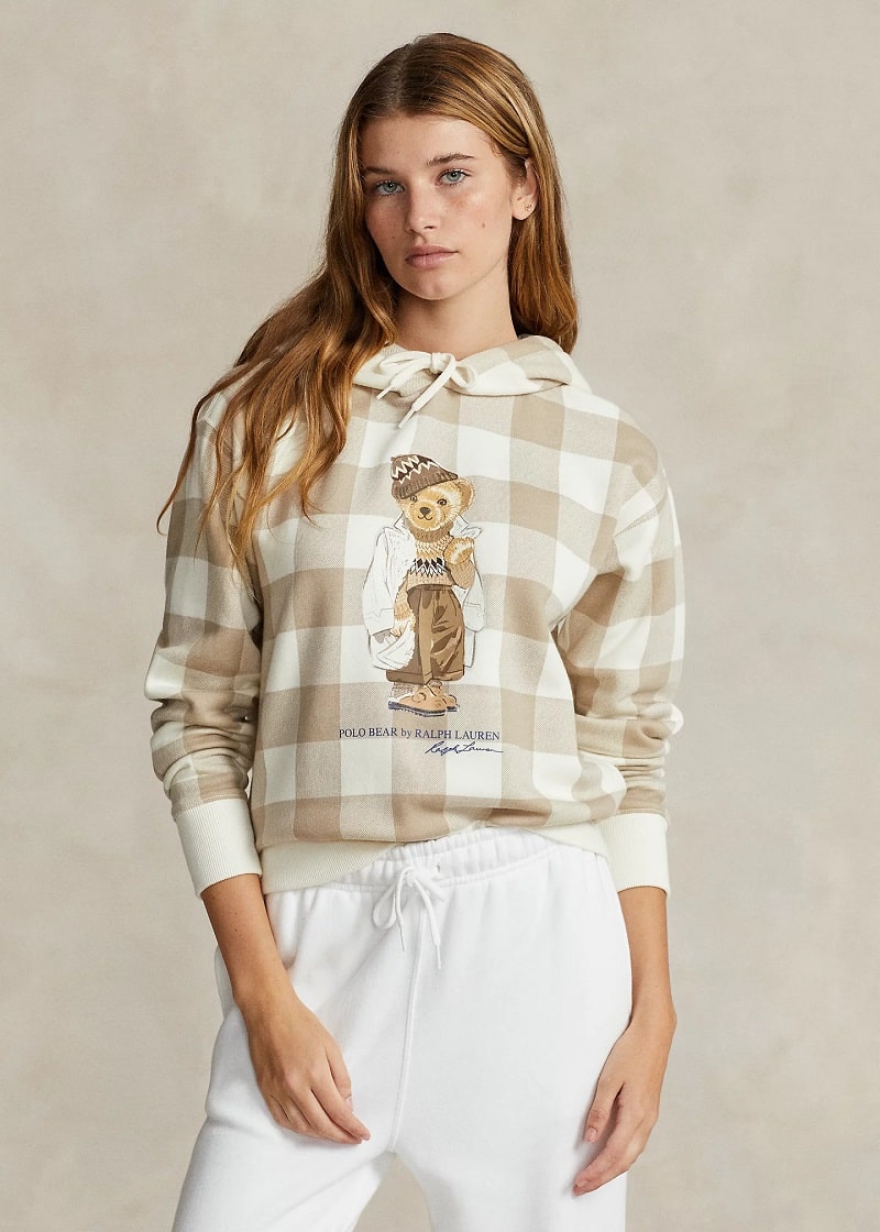 Polo Ralph Lauren Sweat à capuche Polo Bear en molleton Couverture à motif