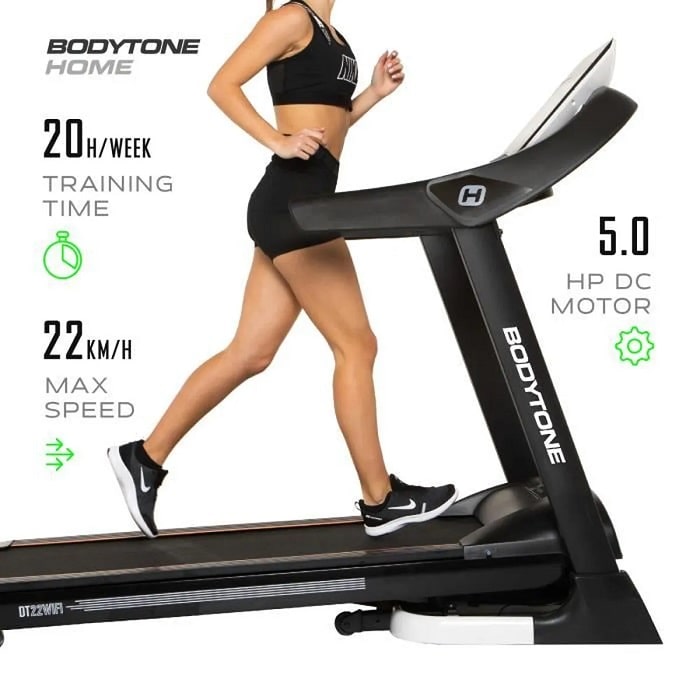 BODYTONE Tapis de course pliable DT-22W 22 km/h WIFI