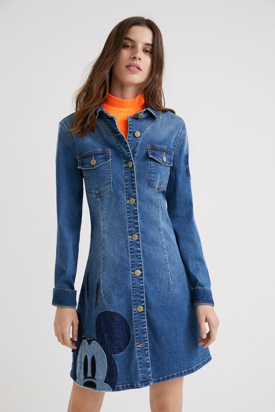 Robe chemise denim patch Mickey Mouse Desigual