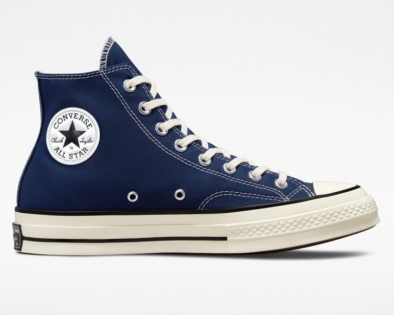 CONVERSE Chuck 70 Vintage Canvas Baskets Montantes Bleu nuit marine/Aigrette/Noir