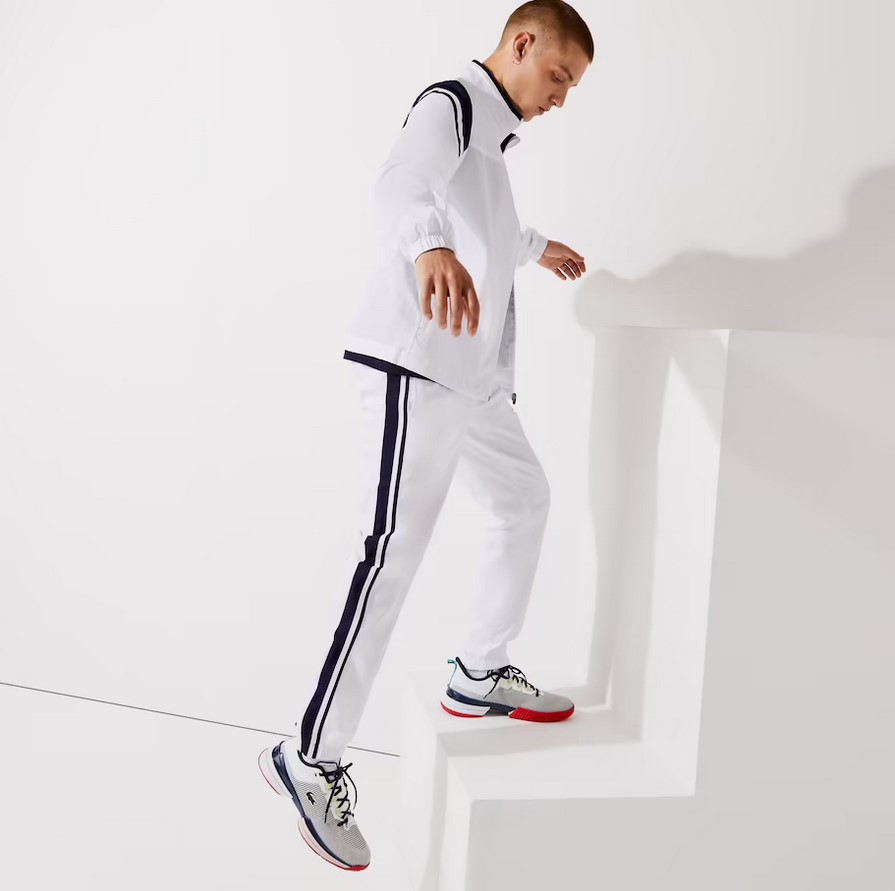 Ensemble de survêtement Lacoste SPORT léger avec détails contrastés Blanc/Bleu Marine