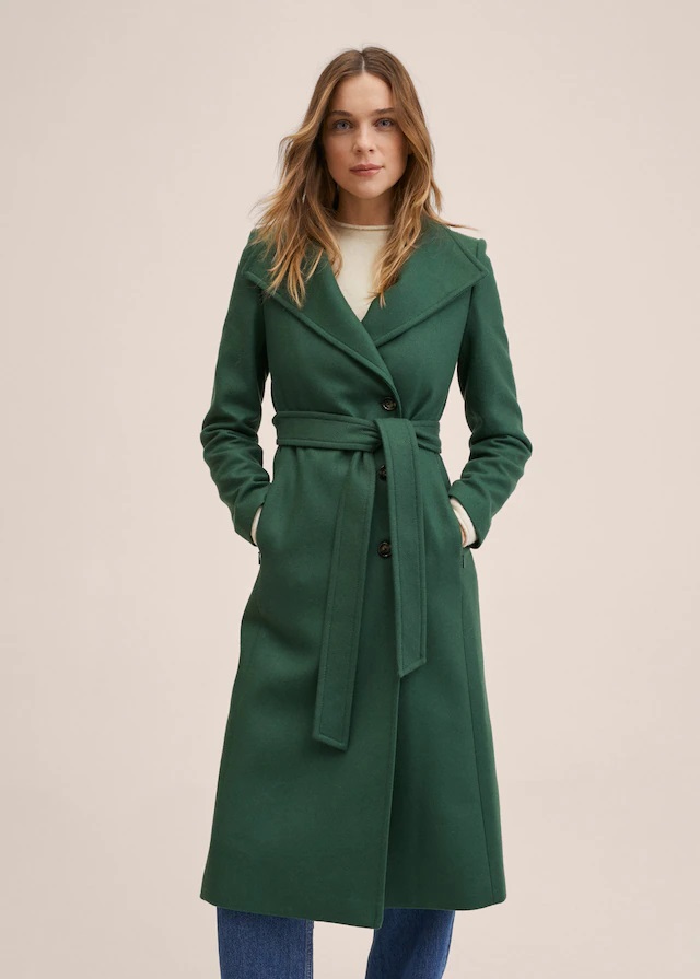 manteau femme vert