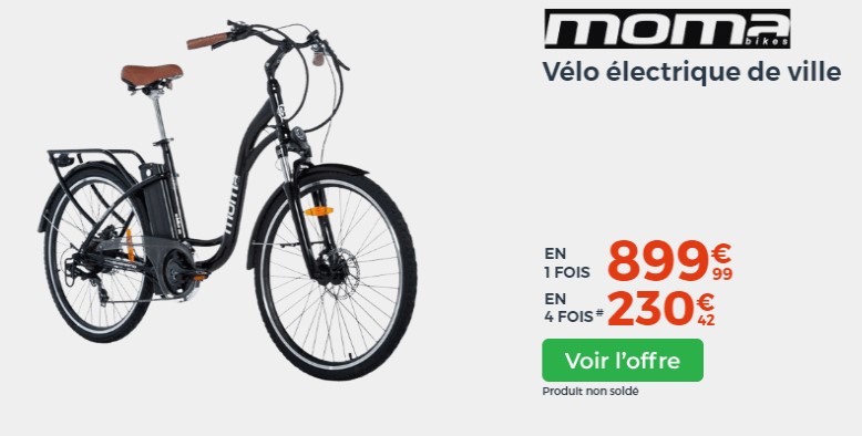 MOMA BIKES Vélo électrique VAE de ville 26''