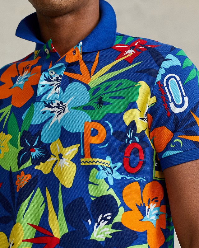Polo Ralph Lauren Polo ajusté fleuri à logo Royal croi. tropical logo 