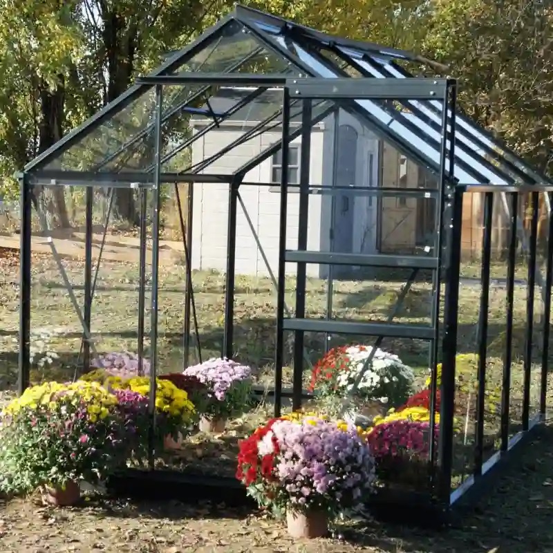 Serre jardin verre trempé SEKURIT 86  4,6 m² 4 mm anthracite
