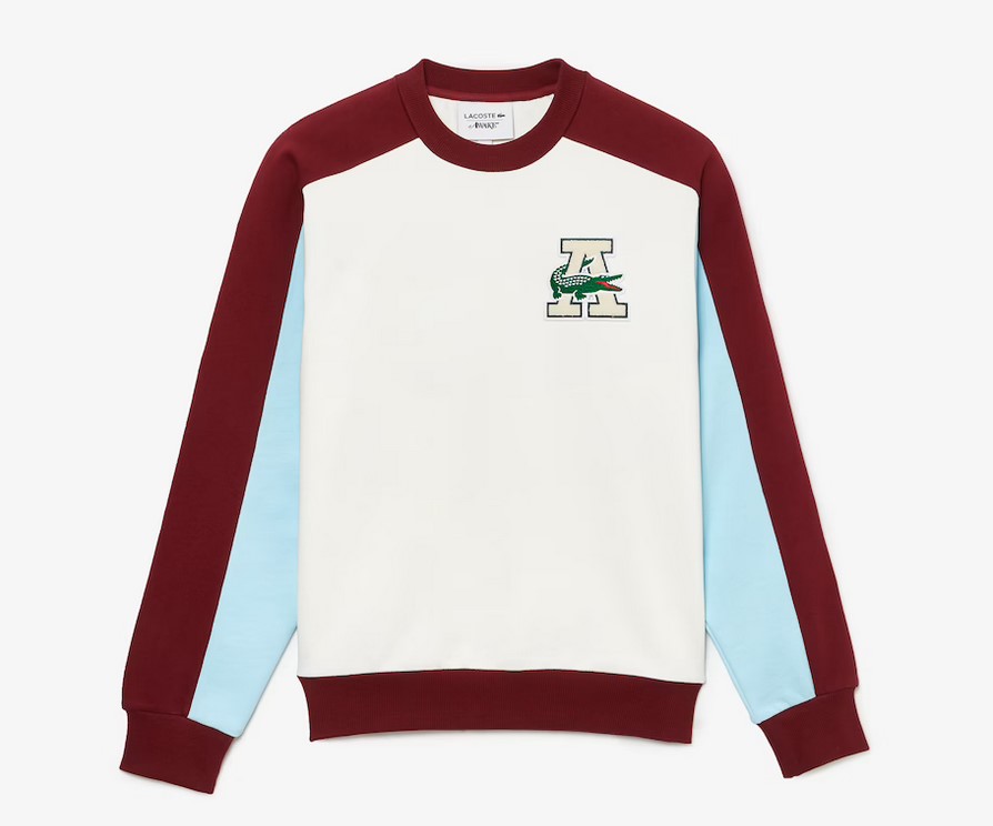 Sweatshirt unisexe Lacoste x AWAKE NY en coton color-block avec badge