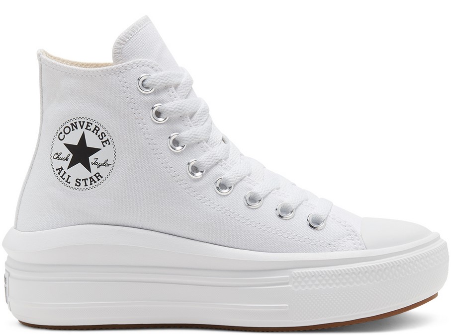 Converse Chuck Taylor All Star Move à tige haute Blanches