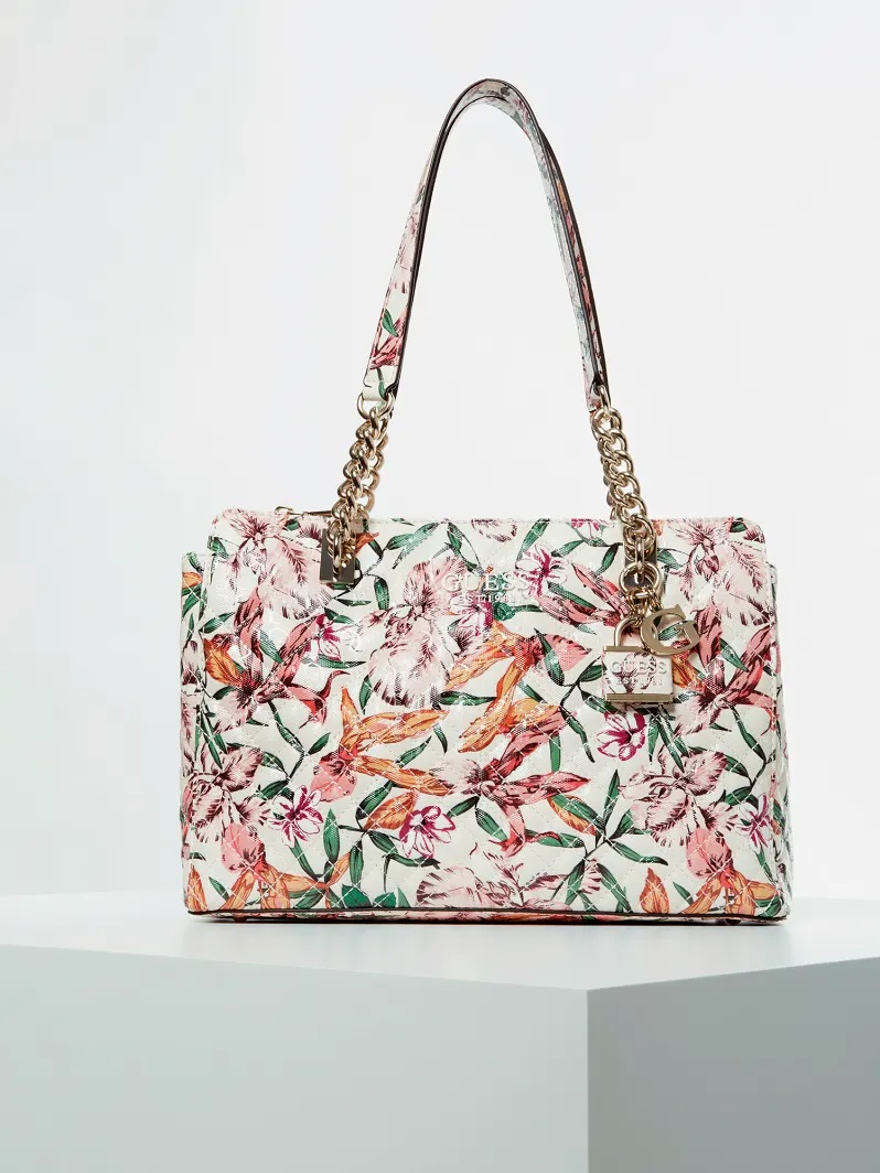 SAC D'ÉPAULE QUEENIE IMPRIMÉ FLEURI Guess Fantaisie florale