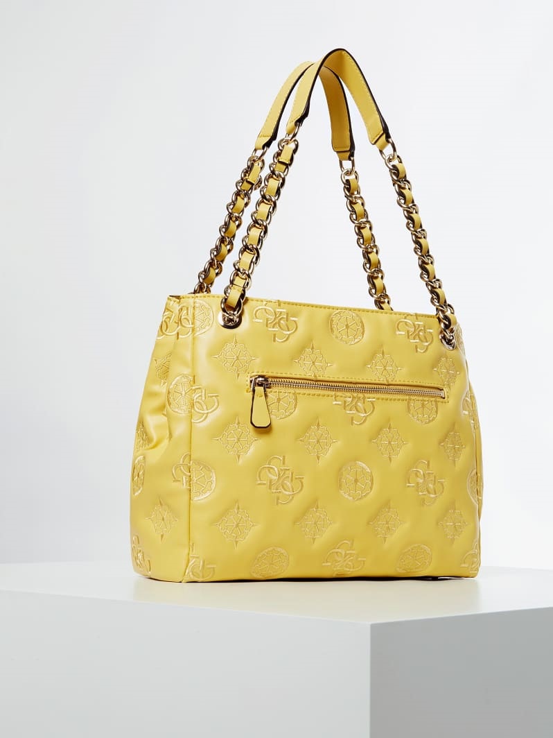 SAC GUESS CHIC LOGO IMPRIMÉ Jaune