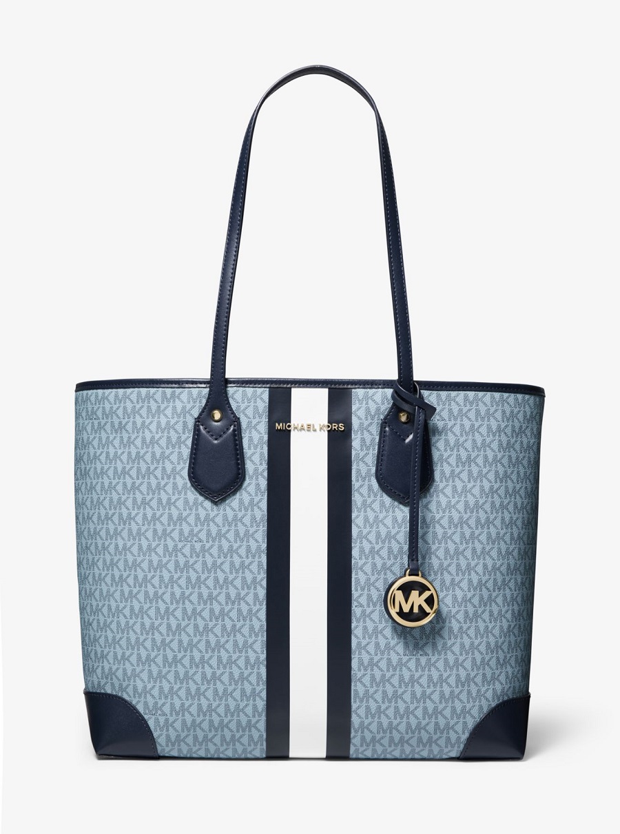 MICHAEL Michael Kors Grand sac à main Eva à logo et rayures