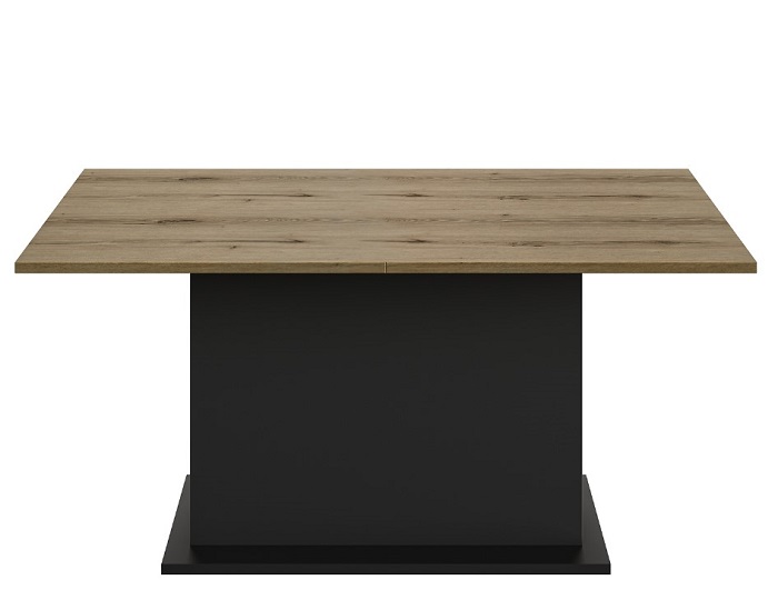 Table rectangulaire TRUST chêne/noir 