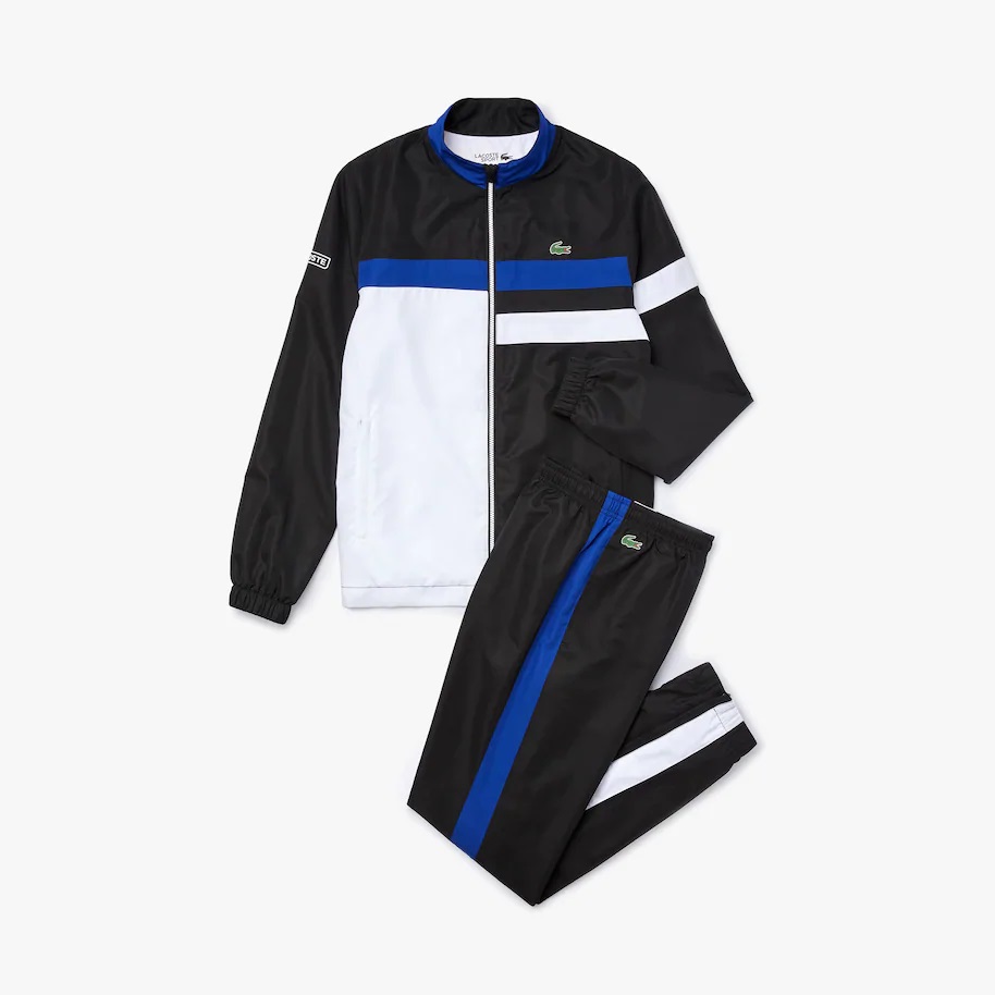 veste lacoste noir et blanche