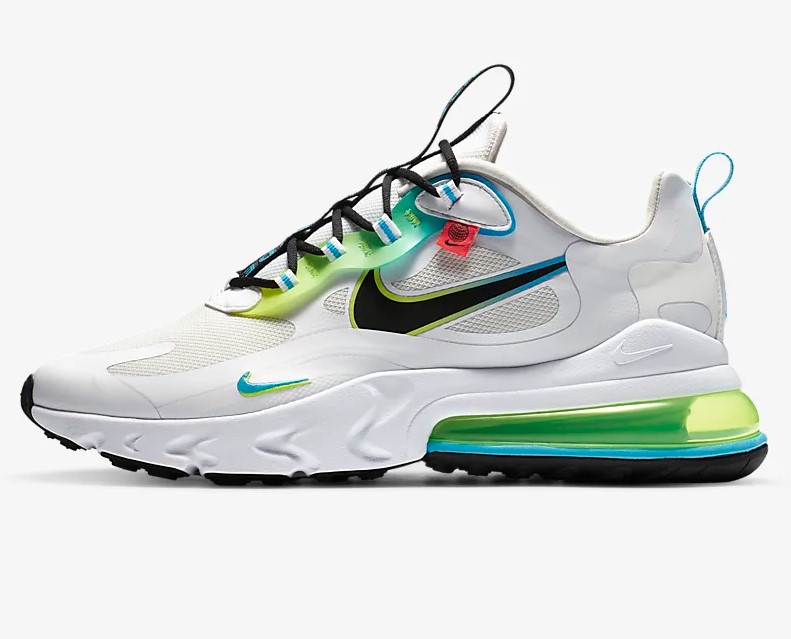 Nike Air Max 270 React SE Blanc/Bleu fureur/Volt/Noir