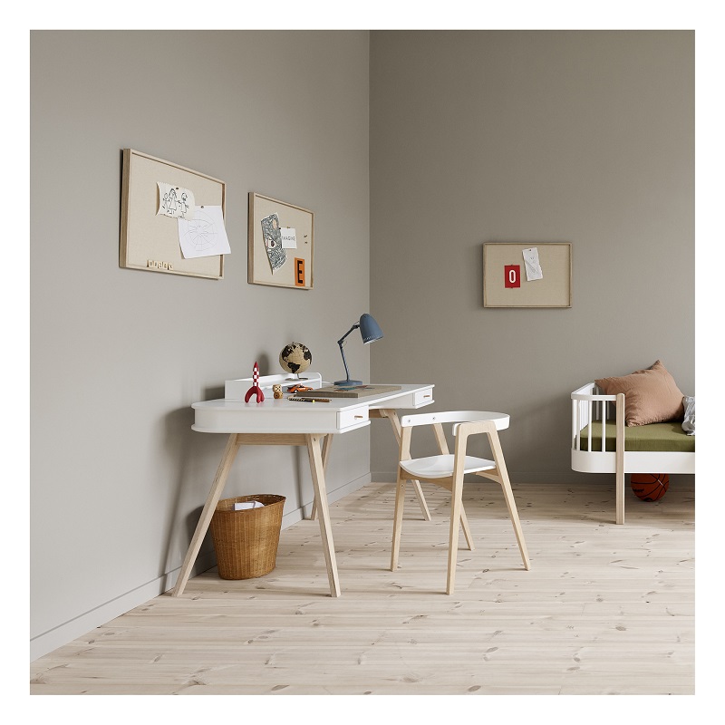Bureau Wood et chaise Wood Oliver Furniture Blanc