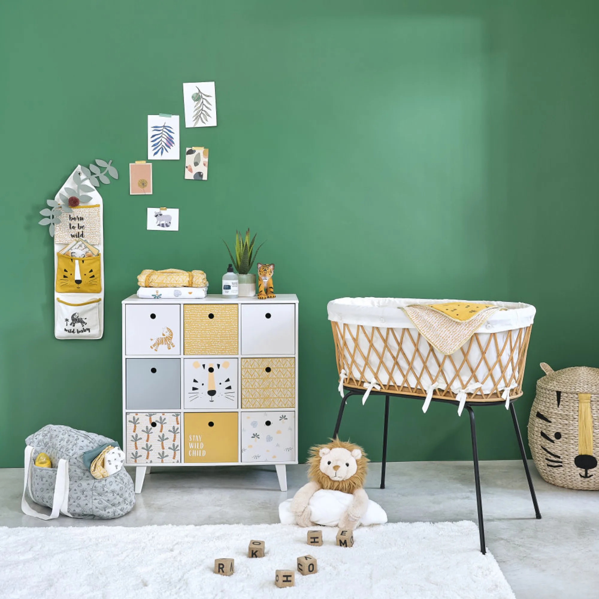 Cabinet de rangement 9 tiroirs MINI JUNGLE imprimé savane - Maisons du Monde