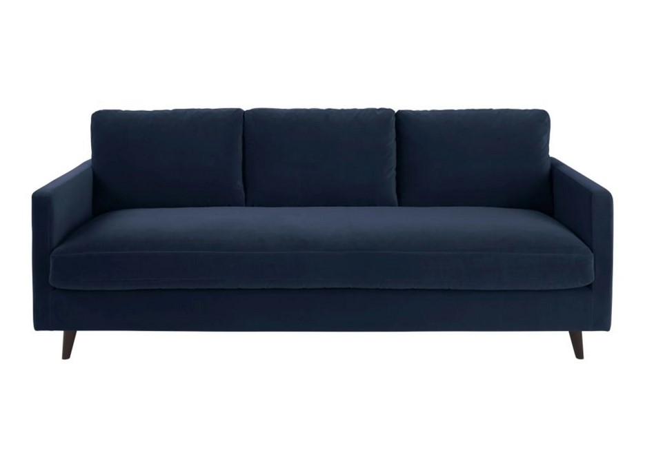 Canapé-lit 4 places KANT en velours bleu nuit