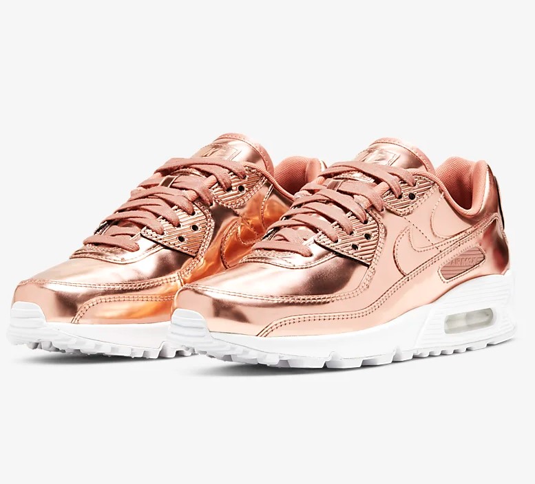 Nike Air Max 90 SP Rose doré/Bronze rouge métallique/Blanc/Rose doré pour Femme