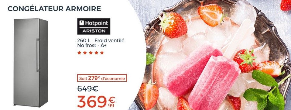 Bons plans de Congélateur chez Cdiscount dès 139.99 €