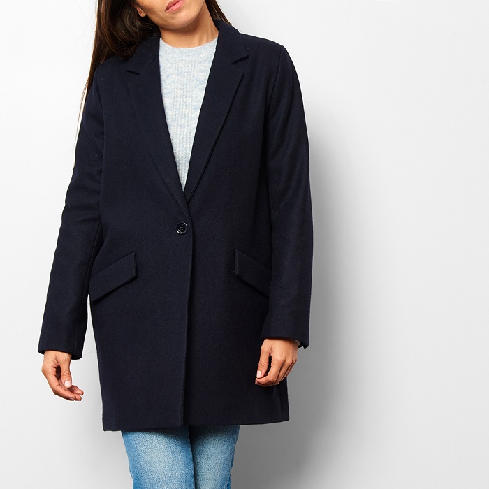 Sessun Manteau Laine Hello Dol Noir