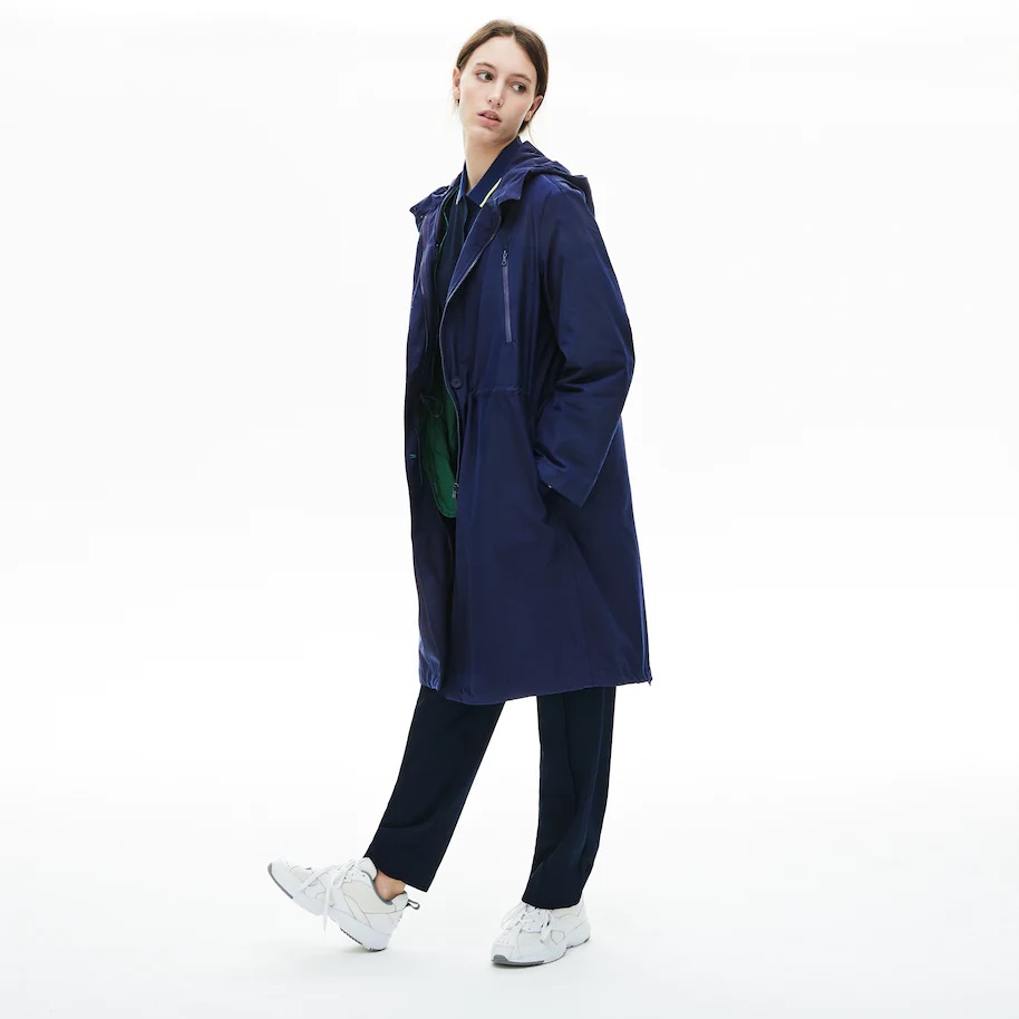 parka lacoste bleu marine