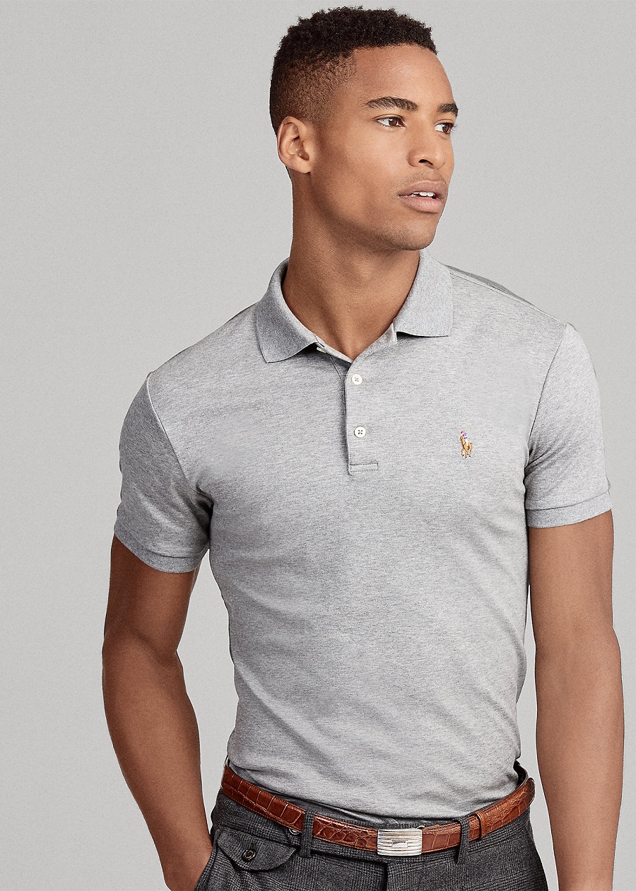 Polo Ralph Lauren Polo cintré Soft-Touch Steel Heather