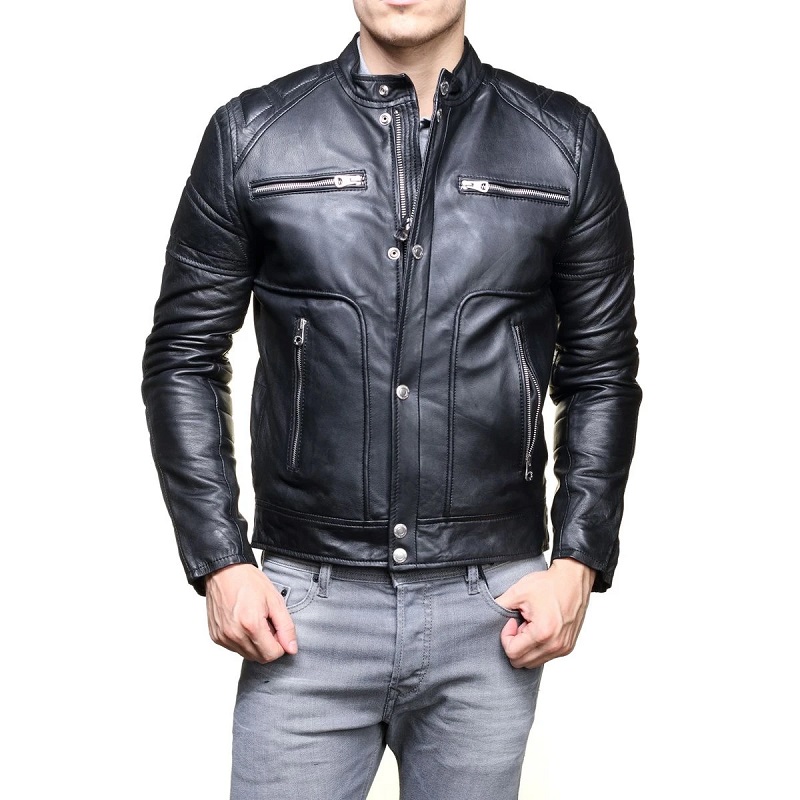 Veste en Cuir Redskins Montero Biber Black