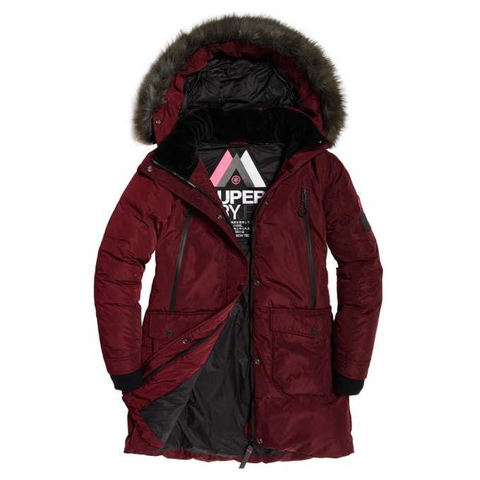 Parka en duvet Antarctic Explorer Superdry Bordeaux Glacial