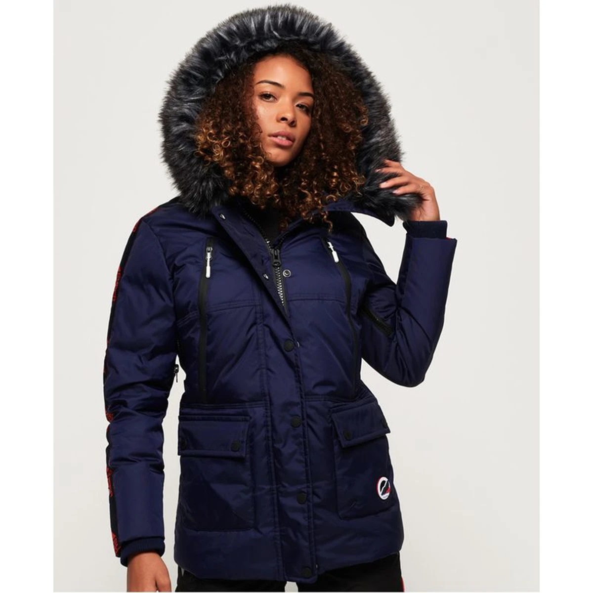 Parka en duvet Canadian Mountain Superdry Bleu Marine