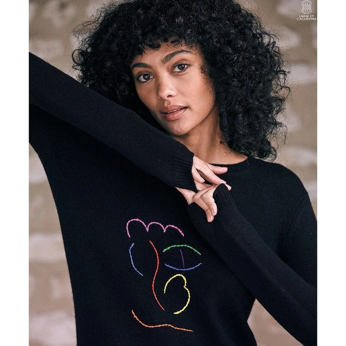 Pull laine et cachemire L ARTISTE Soi Paris Noir