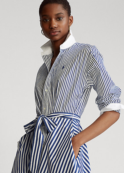 Polo Ralph Lauren Robe-chemise en coton White/Navy