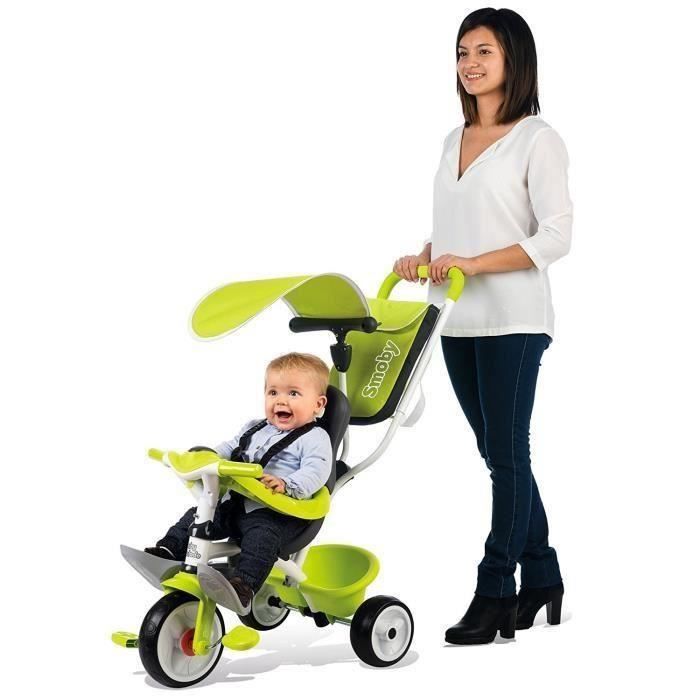 SMOBY Tricycle Baby Balade Roues Silencieuses Vert
