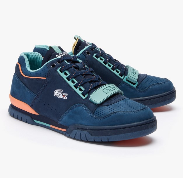 Sneakers Missouri Lacoste en cuir DK BLU/ORG pour Homme