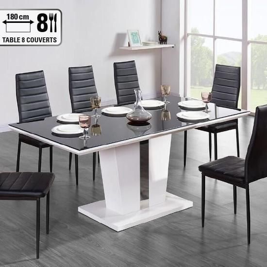 TREVISE Table à manger 8 personnes contemporain