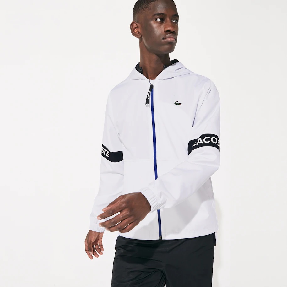 Veste zippée à capuche Lacoste SPORT déperlante