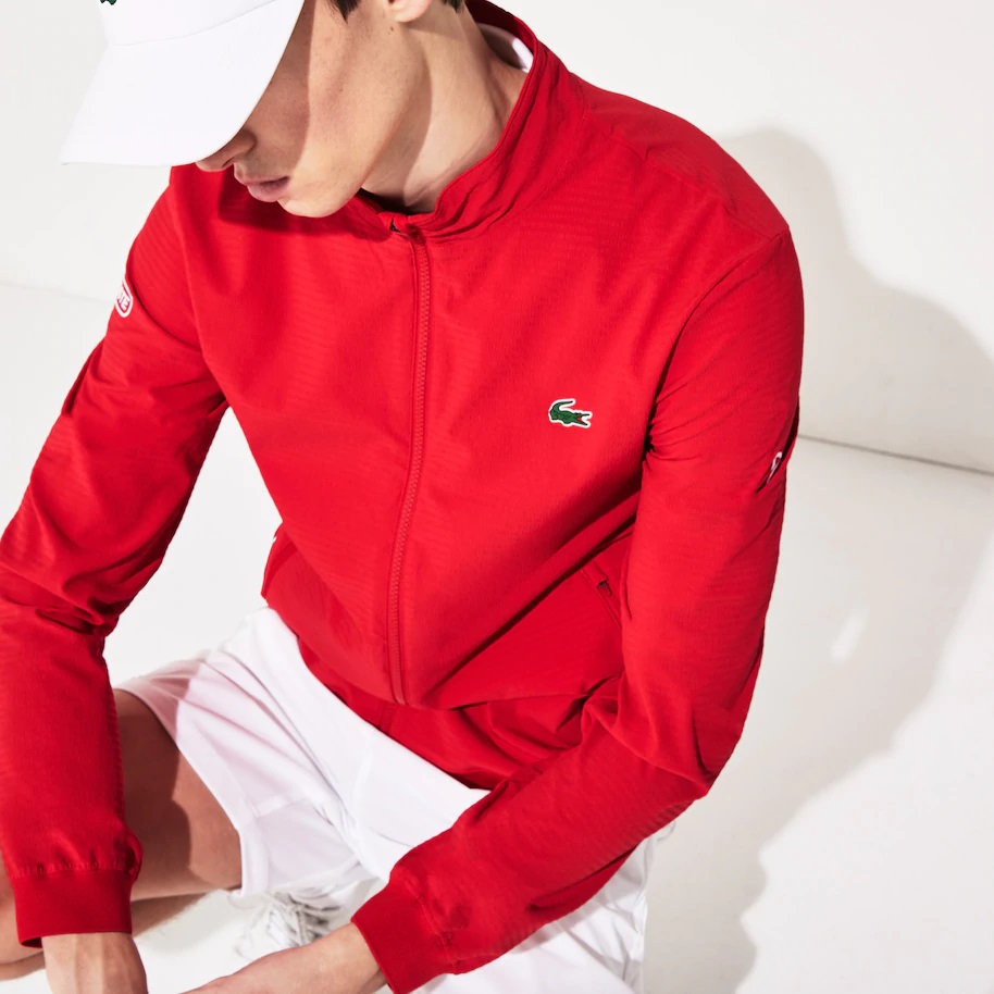 Buy > veste lacoste rouge et noir > in stock